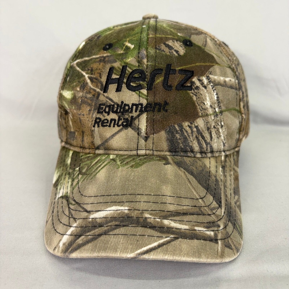 Cap America Hertz Rental Hat Camo Mens OSFM Realtree Camouflage Hook Loop Cap
